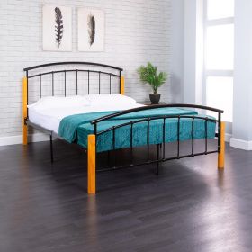 Logan Modern Metal Bed Frame - 2 Colours