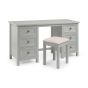 Maine 6 Drawer Dressing Table - Grey