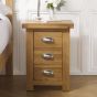 Birlea Woburn Small 3 Drawer Oak Bedside Table