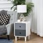 Stylish Nordic Solid Pine Wood Legs Bedside Table with Drawer
