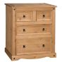 Corona Solid Pine Chest of Drawers 2+2 4 Drawer