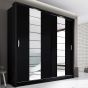 Artimas XIV Sliding Door Wardrobe 220cm - Black Matt