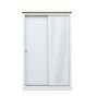 Devon 2 Door Sliding Mirror Wardrobe - White