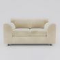 DELANO Plush Velvet 2 Seater Fullback Sofa - Cream