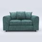 LORVANI Fabric 2 Seater Scatterback Sofa - Teal