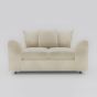 DELANO Plush Velvet 2 Seater Scatterback Sofa - Cream