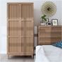 Bordeaux Rattan 2 Door Wardrobe - Wooden