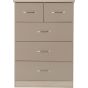 Oak Finish Chest of Drawers - NEWBIGGIN III Medium Chest 5 Drawers