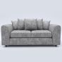 LORVANI Fabric 3 Seater Scatterback Sofa - Light Grey