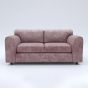 LORVANI Fabric 3 Seater Fullback Sofa - Pink