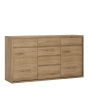 Shetland 2 Door 6 Drawer chest - Shetland Oak Finish