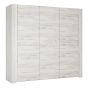 Angel 3 Door wardrobe - White Craft Oak