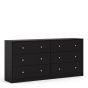 May Chest of 6 Drawers - Black 3+3