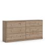 May Chest of 6 Drawers - Jackson Hickory Oak 3+3