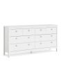 Madrid Double dresser 4+4 Drawers in White