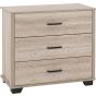 Oak Finish Chest of Drawers - OLDBURY Medium Chest  3 Drawers