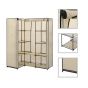 Corner Wardrobe Cream 130x87x169cm