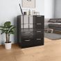 Sideboard High Gloss Black 60x35x80 cm Engineered Wood