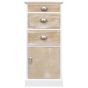Oak Finish Chest of Drawers - LEDUC Tallboy Small Chest  4 Drawers