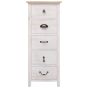 White Chest of Drawers - BREMERTON Tallboy Small Chest  5 Drawers