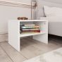 Bedside Cabinet White 40x30x30cm Engineered Wood - Ruen