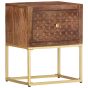 Bedside Cabinet 40x30x50cm Solid Mango Wood Natural - Geile