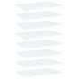 Bookshelf Boards 8 pcs White 60x40x1.5 cm Engineered Wood