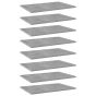Bookshelf Boards 8 pcs Concrete Grey 60x40x1.5 cm Engineered Wood