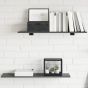 Bookshelf Boards 8 pcs High Gloss Grey 80x20x1.5 cm Engineered Wood