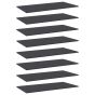 Bookshelf Boards 8 pcs Grey 80x30x1.5 cm Engineered Wood