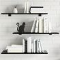 Bookshelf Boards 8 pcs High Gloss Black 80x30x1.5 cm Engineered Wood
