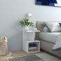 Bedside Cabinet White 35x35x55cm Engineered Wood