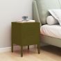 Nightstand Olive Green 35x35x51cm Steel - Luchy