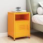 Nightstand Mustard Yellow 35x35x51cm Steel - Loire