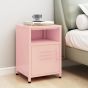 Nightstand Pink 35x35x51cm Steel - Blais