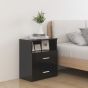 Bed Cabinet Black 50x32x60cm