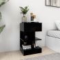Bedside Cabinet Black 40x35x65cm Engineered Wood