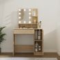 Dressing Table with LED Sonoma Oak 86.5x35x136cm