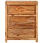 Oak Finish Chest of Drawers - NEWCASTLE Small Chest 3 Drawers