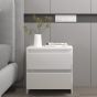 Bedside Cabinet White 45x34.5x44.5cm Engineered Wood