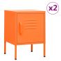 Nightstands 2 pcs Orange 35x35x51cm Steel - Guoxi