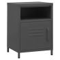 Nightstands 2 pcs Anthracite 35x35x51cm Steel - Lauxe