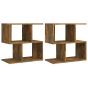 Bedside Cabinets 2 pcs Smoked Oak 50x30x51.5cm Engineered Wood