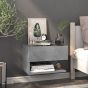 Wall Mounted Bedside Cabinet Concrete Grey - Minji