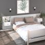 Wall Mounted Bedside Cabinets 2 pcs White - Faune