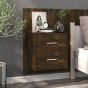 Wall Mounted Bedside Cabinet Smoked Oak - Blais