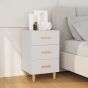 Bedside Cabinet White 40x40x66cm Engineered Wood - Frost
