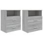 Bed Cabinets 2 pcs Grey Sonoma 50x32x60cm