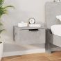 Wall Mounted Bedside Cabinet Concrete Grey 34x30x20cm
