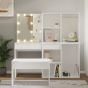 Dressing Table Set with LED White Engineered Wood - Blais